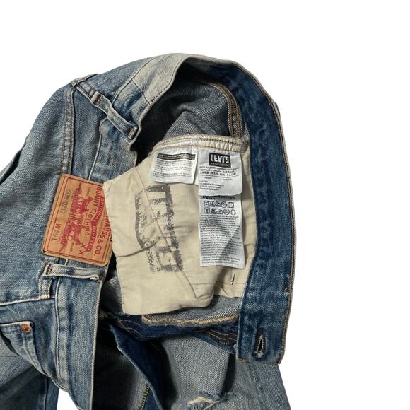 Levi's Jeans LVC 1967 505-0217 Blue Light Wash Selvedge Patchwork Big E 29x31 - Picture 8 of 8